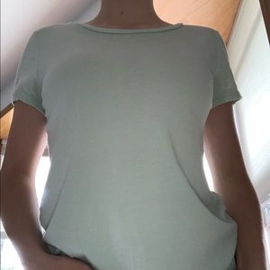 A light green shirt